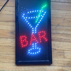 Light up sign (picture makes it blurry)